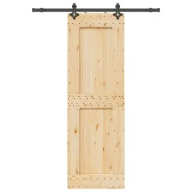 Puerta corredera con herrajes madera maciza de pino 70x210 cm von , Türen - Ref: Foro24-3332724, Preis: 170,16 €, Rabatt: %