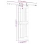 Puerta corredera con herrajes madera maciza de pino 70x210 cm von , Türen - Ref: Foro24-3332730, Preis: 183,93 €, Rabatt: %