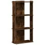 Librería 3 estantes madera ingeniería roble ahumado 60x30x120cm de , Librerías y estanterías - Ref: Foro24-860269, Precio: 59...