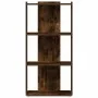 Librería 3 estantes madera ingeniería roble ahumado 60x30x120cm de , Librerías y estanterías - Ref: Foro24-860269, Precio: 59...