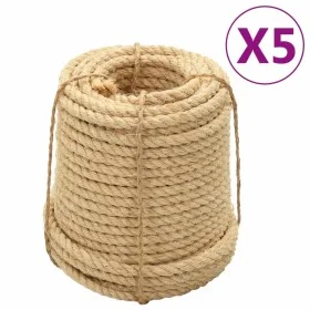 Cuerdas de sisal 5 uds 20 mm 100 m by , Ropes and metal cords - Ref: Foro24-3196233, Price: 831,52 €, Discount: %