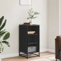 Aparador de madera de ingeniería y metal negro 35,5x35x76 cm de , Aparadores - Ref: Foro24-848949, Precio: 52,93 €, Descuento: %