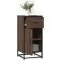 Aparador madera ingeniería y metal marrón roble 35,5x35x76 cm de , Aparadores - Ref: Foro24-848963, Precio: 62,77 €, Descuent...