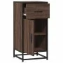 Aparador madera ingeniería y metal marrón roble 35,5x35x76 cm de , Aparadores - Ref: Foro24-848963, Precio: 62,77 €, Descuent...