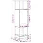 Aparador alto madera de ingeniería y metal 35,5x35x139 cm by , Sideboards - Ref: Foro24-849034, Price: 78,32 €, Discount: %