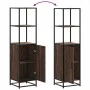 Aparador alto madera ingeniería marrón roble 35,5x35x139cm by , Sideboards - Ref: Foro24-849048, Price: 87,97 €, Discount: %