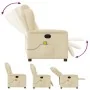 Sillón de masaje reclinable de tela crema by , Armchairs - Ref: Foro24-4015594, Price: 216,98 €, Discount: %