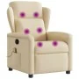 Sillón de masaje reclinable de tela crema by , Armchairs - Ref: Foro24-4015594, Price: 216,98 €, Discount: %