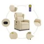 Sillón de masaje reclinable de tela crema by , Armchairs - Ref: Foro24-4015594, Price: 216,98 €, Discount: %