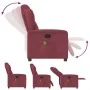 Sillón de masaje reclinable de tela color vino tinto by , Armchairs - Ref: Foro24-4015589, Price: 201,10 €, Discount: %