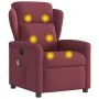 Sillón de masaje reclinable de tela color vino tinto by , Armchairs - Ref: Foro24-4015589, Price: 201,10 €, Discount: %