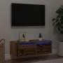Mueble de TV con luces LED envejecida 75x35,5x25 cm de , Muebles TV - Ref: Foro24-860236, Precio: 69,53 €, Descuento: %