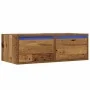 Mueble de TV con luces LED envejecida 75x35,5x25 cm de , Muebles TV - Ref: Foro24-860236, Precio: 69,53 €, Descuento: %