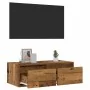 Mueble de TV con luces LED envejecida 75x35,5x25 cm de , Muebles TV - Ref: Foro24-860236, Precio: 69,53 €, Descuento: %