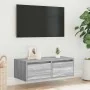 Mueble de TV con luces LED sonoma gris 75x35,5x25 cm by , TV Furniture - Ref: Foro24-860234, Price: 71,58 €, Discount: %