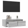 Mueble de TV con luces LED sonoma gris 75x35,5x25 cm by , TV Furniture - Ref: Foro24-860234, Price: 71,58 €, Discount: %
