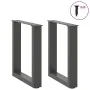 Patas para mesa de centro en forma de U 2 uds antracita acero de , Patas para mesas - Ref: Foro24-4013154, Precio: 61,18 €, D...