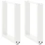 Patas de mesa de centro forma U 2uds acero blanco 28x(42-43) cm by , Table legs - Ref: Foro24-4013149, Price: 53,57 €, Discou...