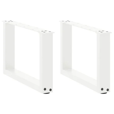 Patas de mesa de centro forma U 2uds acero blanco 50x(30-31) cm de , Patas para mesas - Ref: Foro24-4013137, Precio: 52,70 €,...