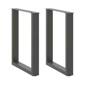 Patas mesa centro forma U 2uds antracita 60x(72-73)cm acero by , Table legs - Ref: Foro24-4013182, Price: 77,42 €, Discount: %
