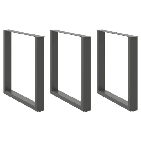 Patas mesa centro forma U 3 uds antracita 80x(72-73) cm acero by , Table legs - Ref: Foro24-4013206, Price: 127,09 €, Discoun...