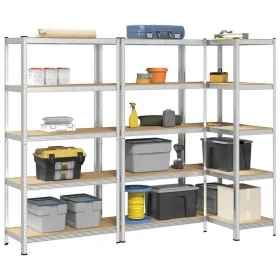 Estantes de almacenamiento de 5 capas 3 uds by , Industrial shelving - Ref: Foro24-3307603, Price: 165,46 €, Discount: %
