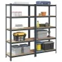 Estante almacenaje 5 niveles 2 uds acero y madera contrachapada by , Industrial shelving - Ref: Foro24-3307608, Price: 120,73...