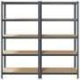 Estante almacenaje 5 niveles 2 uds acero y madera contrachapada by , Industrial shelving - Ref: Foro24-3307608, Price: 120,73...