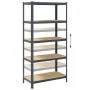 Estante almacenaje 5 niveles 2 uds acero y madera contrachapada by , Industrial shelving - Ref: Foro24-3307608, Price: 120,73...