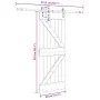 Puerta corredera con herrajes madera maciza de pino 80x210 cm by , Doors - Ref: Foro24-3332649, Price: 239,20 €, Discount: %