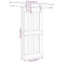 Puerta corredera con herrajes madera maciza de pino 100x210 cm von , Türen - Ref: Foro24-3332747, Preis: 231,74 €, Rabatt: %