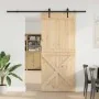 Puerta corredera con herrajes madera maciza de pino 90x210 cm de , Puertas - Ref: Foro24-3332793, Precio: 222,70 €, Descuento: %