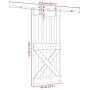 Puerta corredera con herrajes madera maciza de pino 90x210 cm de , Puertas - Ref: Foro24-3332793, Precio: 222,70 €, Descuento: %