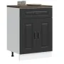 Mueble bajo de cocina Kalmar madera de ingeniería negra de , Armarios de cocina - Ref: Foro24-853488, Precio: 89,31 €, Descue...