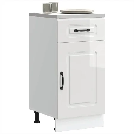 Mueble bajo cocina Kalmar madera ingeniería blanca alto brillo von , Küchenschränke - Ref: Foro24-853469, Preis: 86,55 €, Rab...