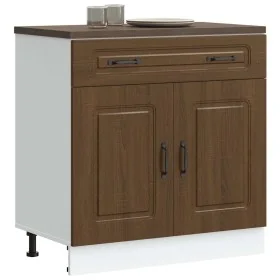 Mueble bajo de cocina Kalmar madera ingeniería de roble marrón by , Kitchen cabinets - Ref: Foro24-853504, Price: 101,36 €, D...