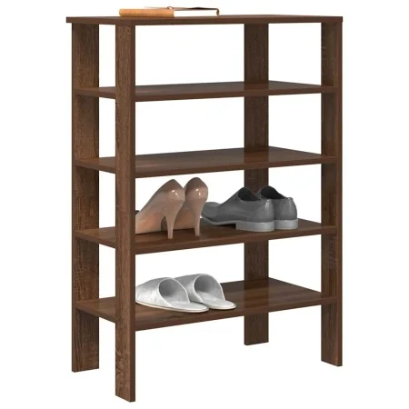 Zapatero madera contrachapada roble marrón 61x32x87,5 cm by , Shoe racks and shoe organizers - Ref: Foro24-859857, Price: 52,...
