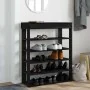 Mueble zapatero de madera de ingeniería negro 80x30x98 cm de , Zapateros y organizadores de calzado - Ref: Foro24-859933, Pre...