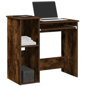 Escritorio de estantes contrachapada roble ahumado 84x40x78 cm by , Desks - Ref: Foro24-860449, Price: 69,44 €, Discount: %