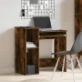 Escritorio de estantes contrachapada roble ahumado 84x40x78 cm de , Escritorios - Ref: Foro24-860449, Precio: 69,44 €, Descue...
