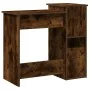 Escritorio de estantes contrachapada roble ahumado 84x40x78 cm de , Escritorios - Ref: Foro24-860449, Precio: 69,44 €, Descue...