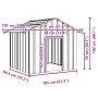 Caseta para perros con techo acero galvanizado 131x101x102 cm by , Dog kennels - Ref: Foro24-4100918, Price: 106,23 €, Discou...