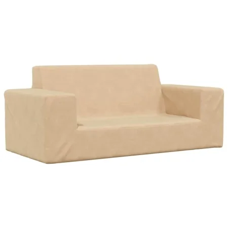 Sofá para niños de 2 plazas de felpa suave color crema by , Baby and Toddler Furniture - Ref: Foro24-4104781, Price: 45,97 €,...