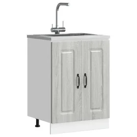 Mueble bajo para fregadero Kalmar gris sonoma 60x46x81,5 cm by , Kitchen cabinets - Ref: Foro24-853443, Price: 79,22 €, Disco...