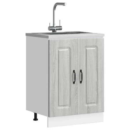Mueble bajo para fregadero Kalmar gris sonoma 60x46x81,5 cm by , Kitchen cabinets - Ref: Foro24-853443, Price: 78,98 €, Disco...