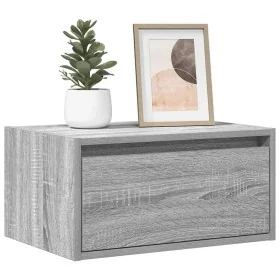 Mesitas de noche de pared con luces LED 2 unidades gris Sonoma von , TV-Möbel - Ref: Foro24-860222, Preis: 94,57 €, Rabatt: %