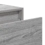 Mesitas de noche de pared con luces LED 2 unidades gris Sonoma von , TV-Möbel - Ref: Foro24-860222, Preis: 94,57 €, Rabatt: %