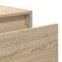 Mesita de noche de pared con luces LED roble Sonoma von , TV-Möbel - Ref: Foro24-860215, Preis: 54,39 €, Rabatt: %