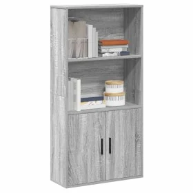Estantería madera de ingeniería gris sonoma 60x24x120 cm by , Bookcases and shelves - Ref: Foro24-860423, Price: 70,23 €, Dis...