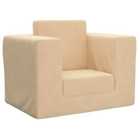 Sofá cama infantil felpa suave color crema by , Baby and Toddler Furniture - Ref: Foro24-4104805, Price: 36,86 €, Discount: %
